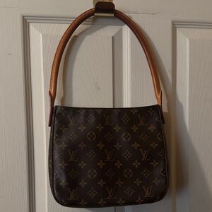 Louis Vuitton Dark Brown Monogram Looping MM Shoulder Bag